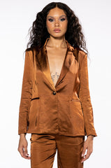STAY RADIANT SATIN BLAZER