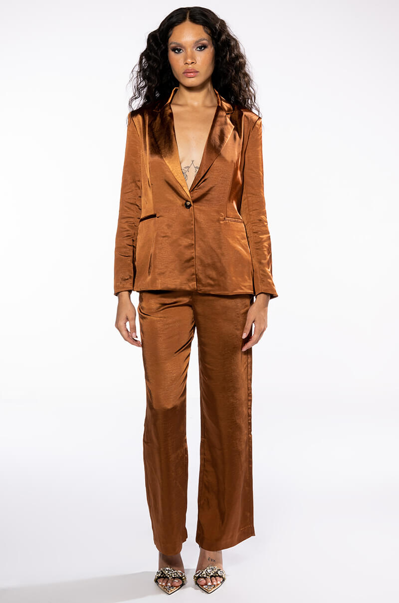 STAY RADIANT SATIN BLAZER