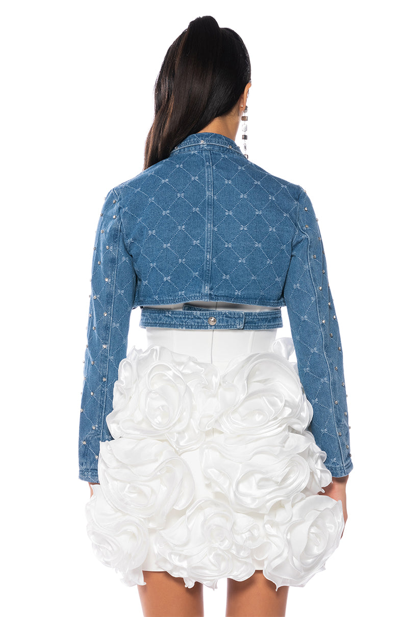 STELLA RHINESTONE DENIM JACKET