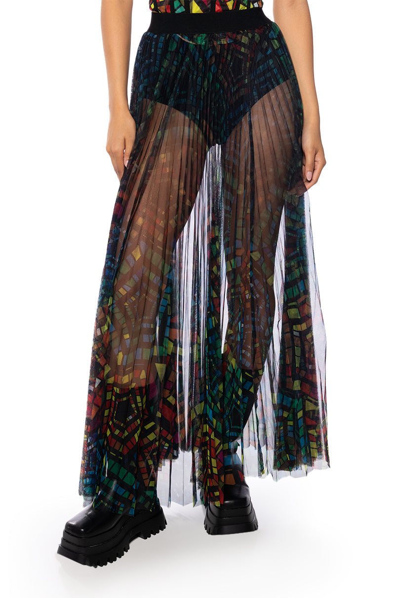 SUNDAY CANDY MESH MAXI SKIRT