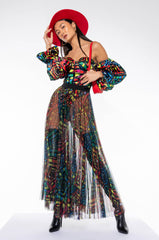 SUNDAY CANDY MESH MAXI SKIRT