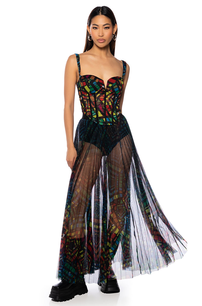 SUNDAY CANDY MESH MAXI SKIRT