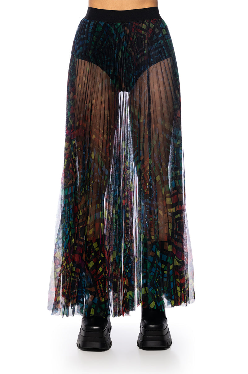 SUNDAY CANDY MESH MAXI SKIRT
