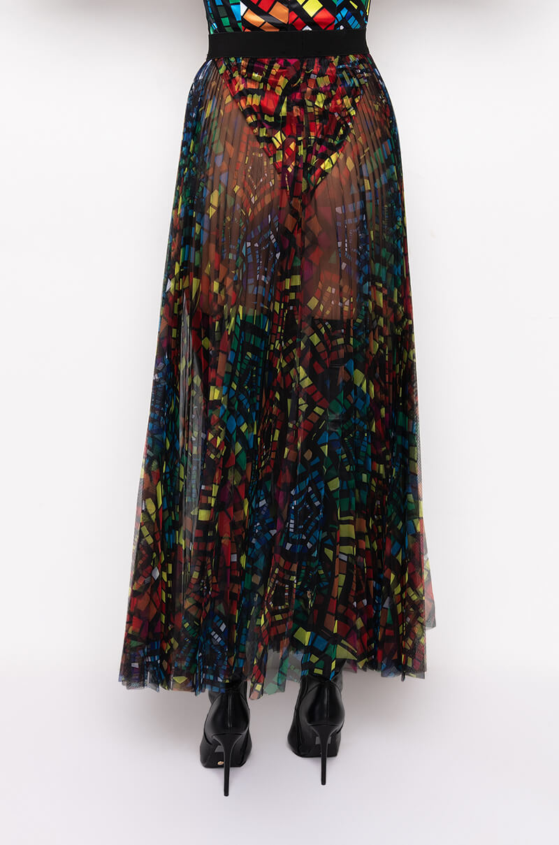 SUNDAY CANDY MESH MAXI SKIRT