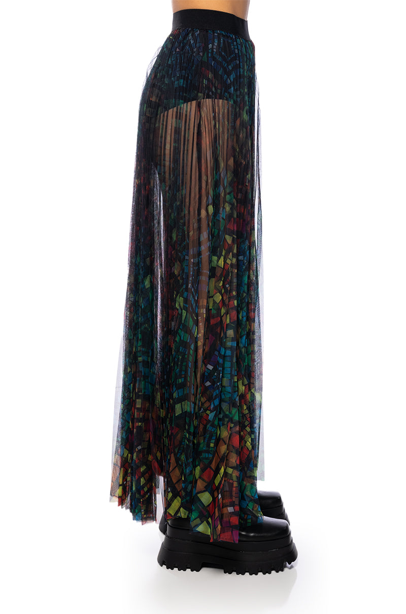 SUNDAY CANDY MESH MAXI SKIRT