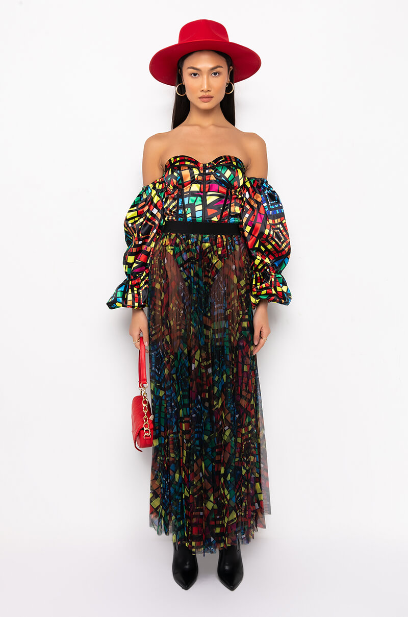 SUNDAY CANDY MESH MAXI SKIRT