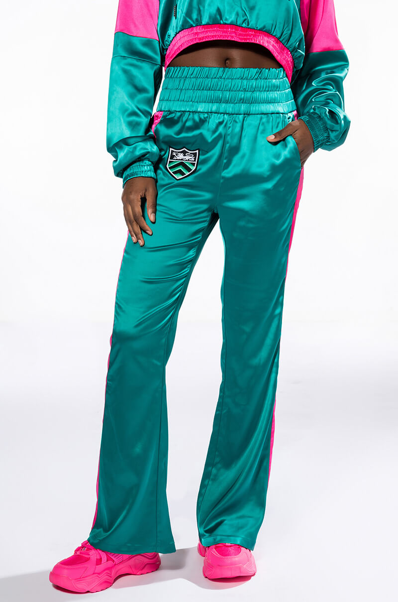 SATIN WIDE LEG JOGGER