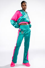 SATIN WIDE LEG JOGGER