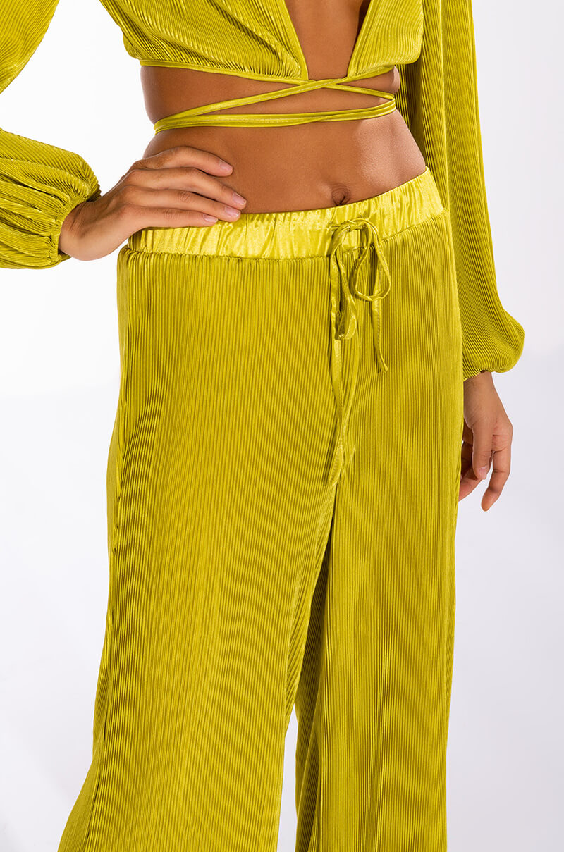 SWEET APPLE PLISSE PALAZZO PANT