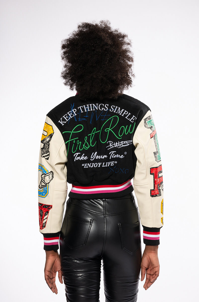 TEAM PLAYER PATCH VARSITY JACKET