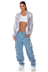 TELL ME MORE MESH MOTO JACKET