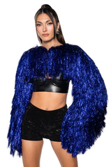 THAT FANCY TINSEL BOLERO IN MIDNIGHT