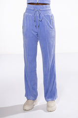 THE JET SETTER VELVET WIDE LEG JOGGER