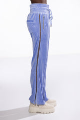 THE JET SETTER VELVET WIDE LEG JOGGER