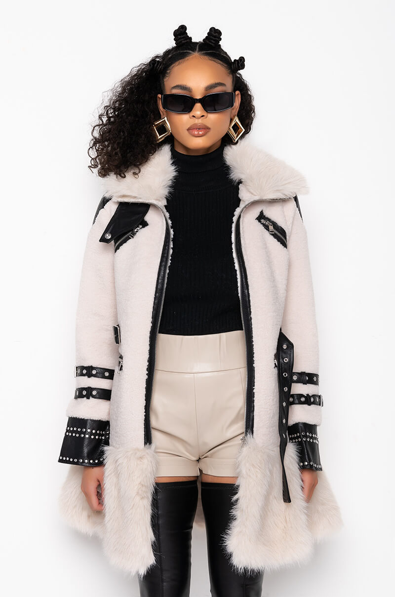 THE MET FAUX FUR COAT