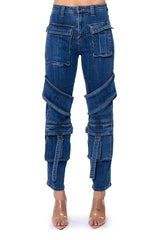 TOO COOL CARGO HIGH WAISTED JEANS