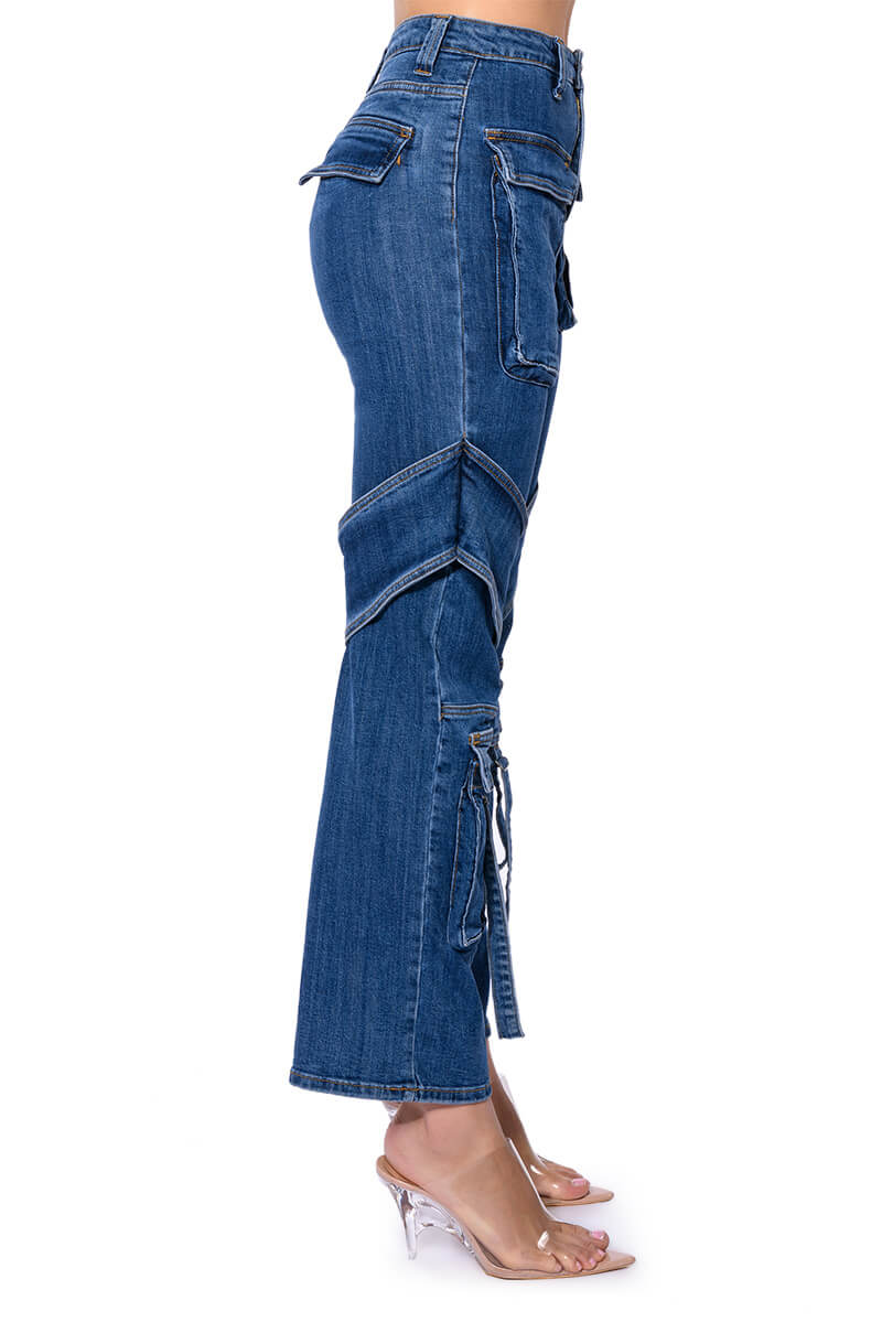TOO COOL CARGO HIGH WAISTED JEANS
