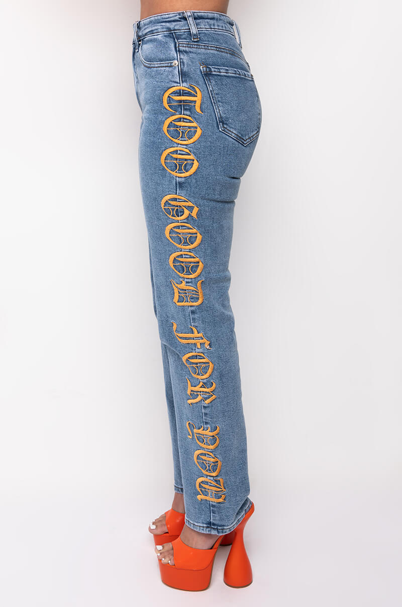 TOO GOOD FOR YOU RELAXED JEANS