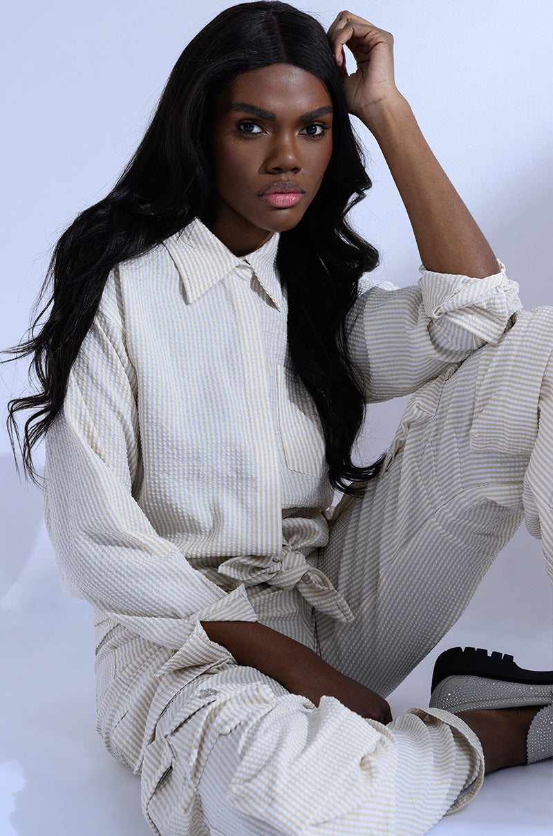 TOTO SEERSUCKER CARGO PANT