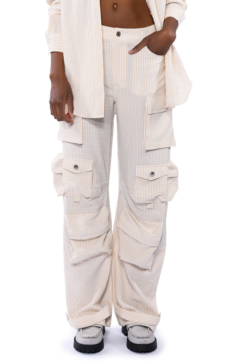 TOTO SEERSUCKER CARGO PANT