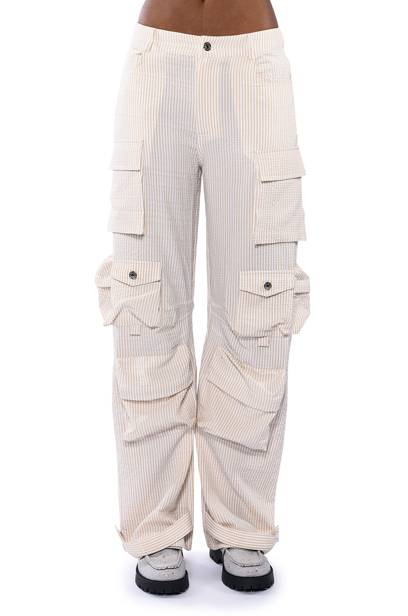 TOTO SEERSUCKER CARGO PANT