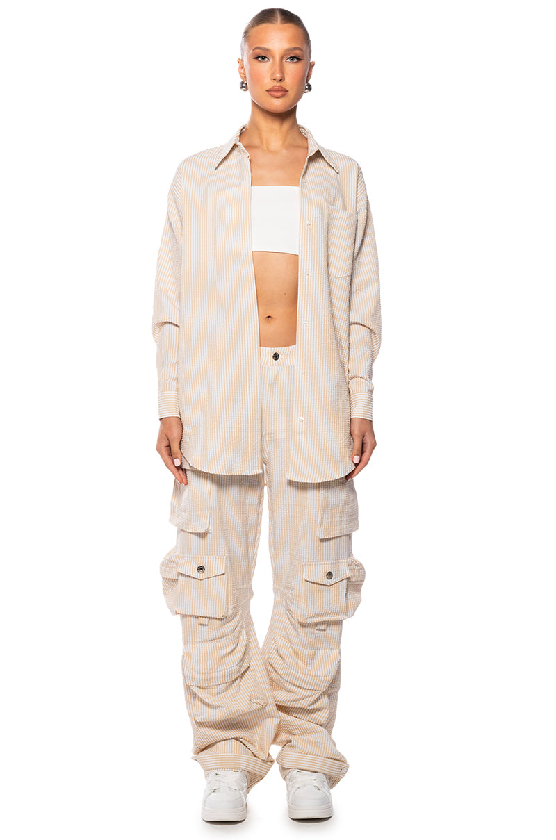 TOTO SEERSUCKER CARGO PANT