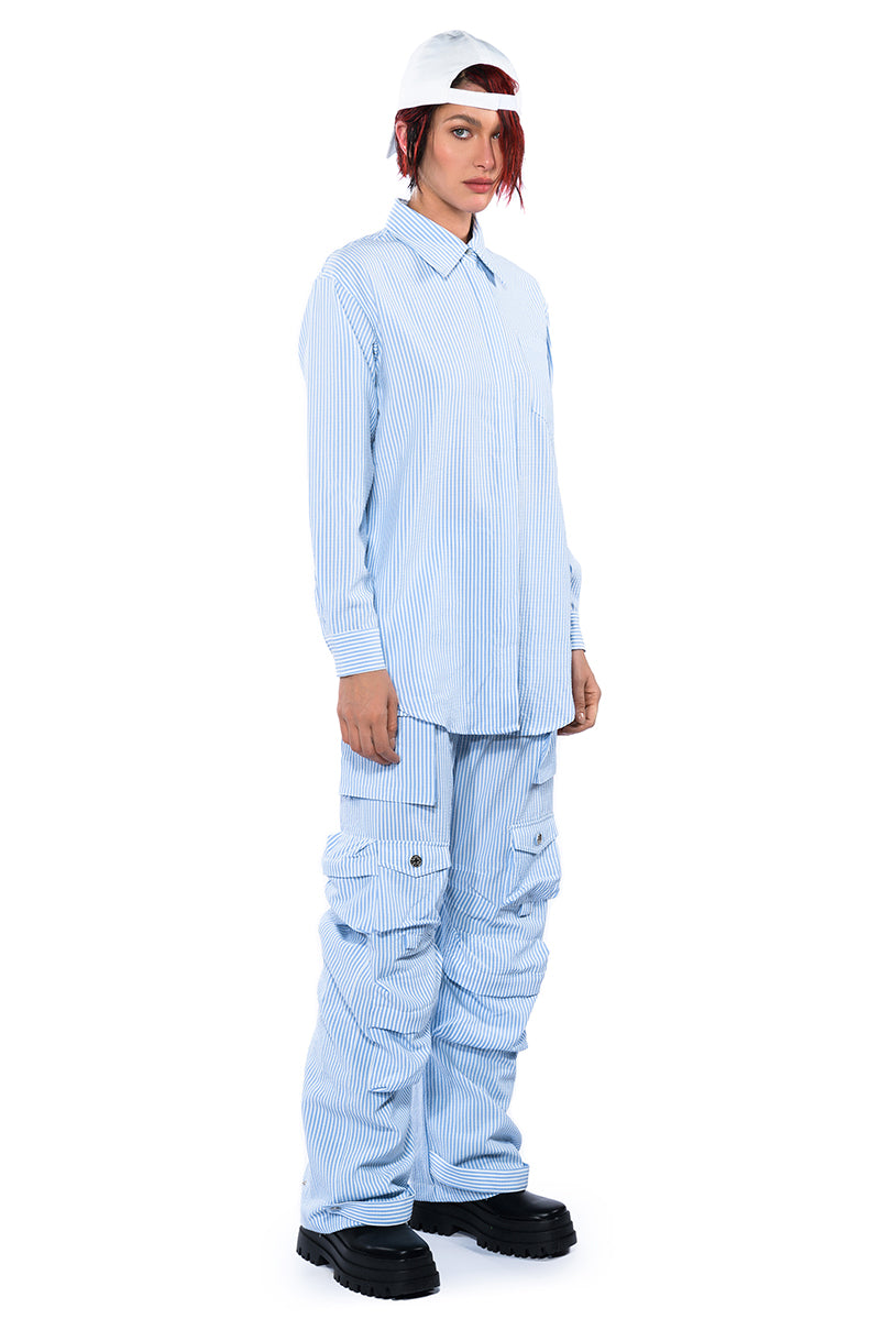 TOTO SEERSUCKER CARGO PANT