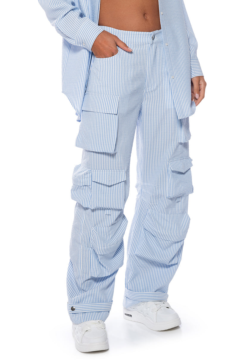 TOTO SEERSUCKER CARGO PANT