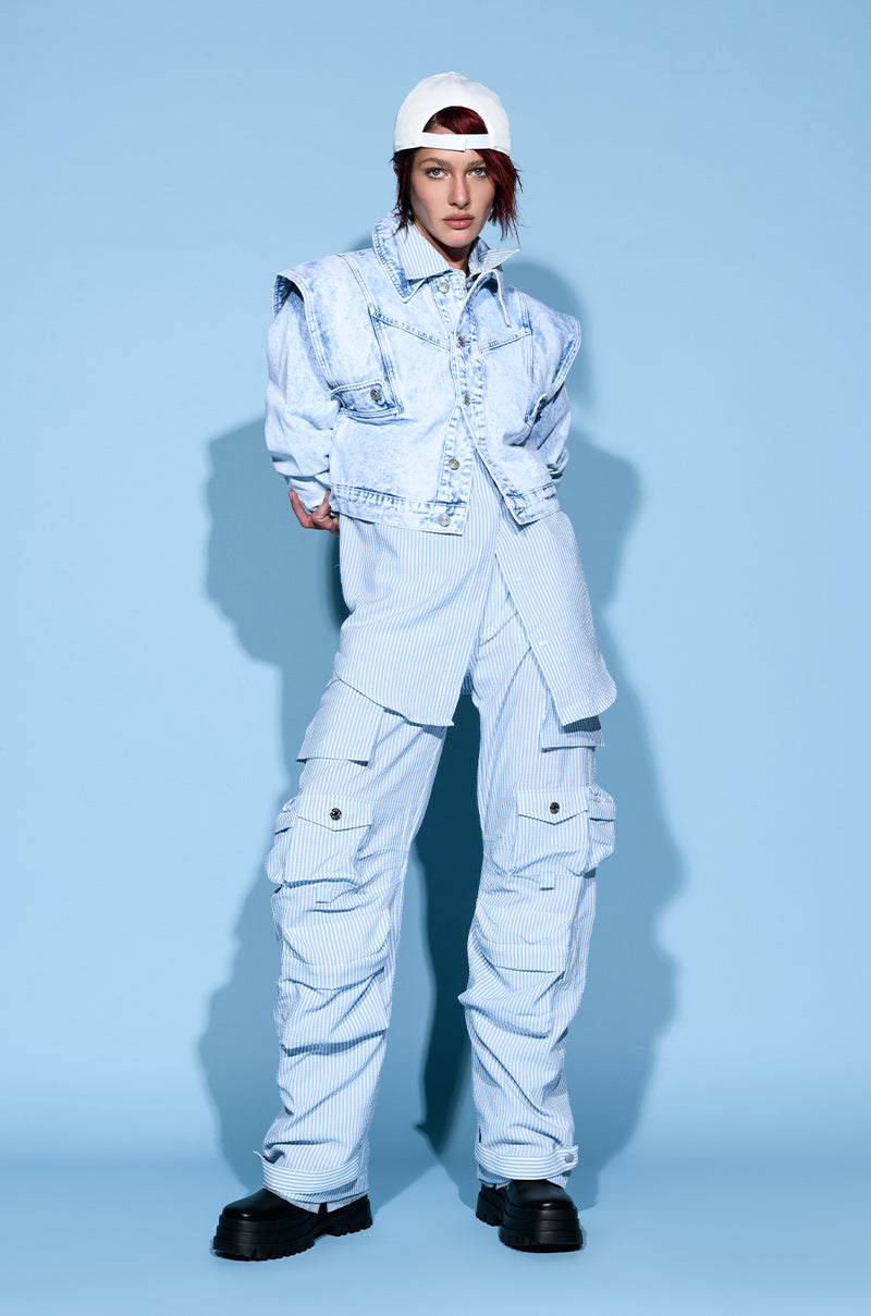 TOTO SEERSUCKER CARGO PANT