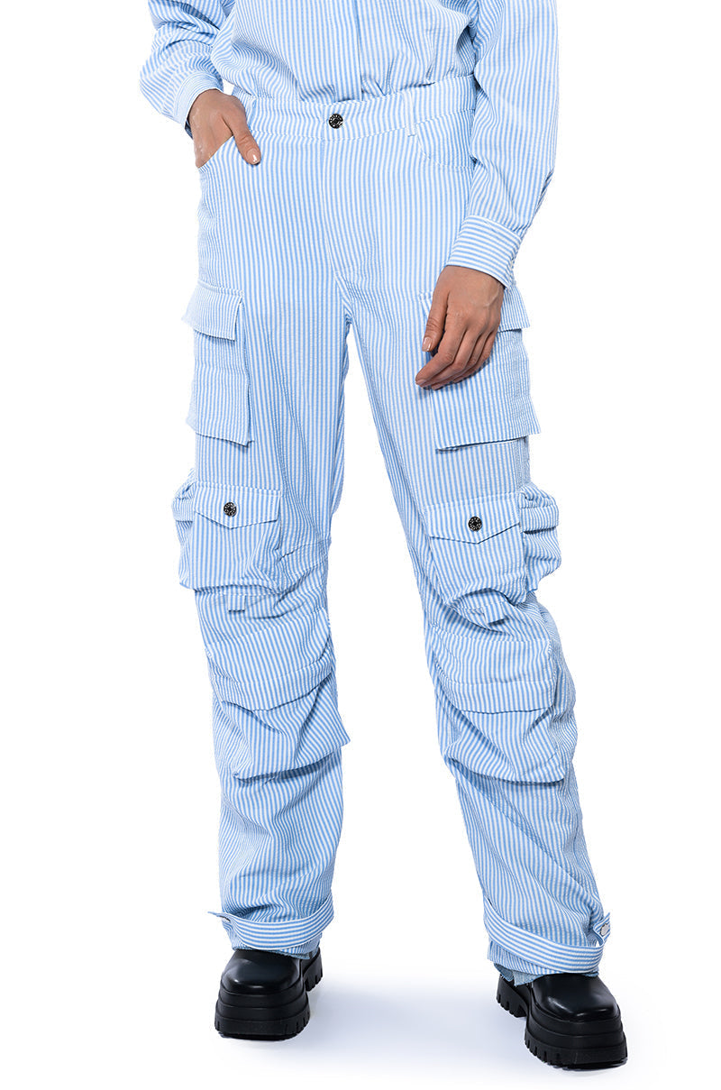 TOTO SEERSUCKER CARGO PANT
