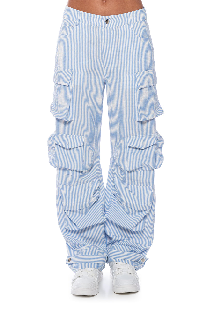 TOTO SEERSUCKER CARGO PANT