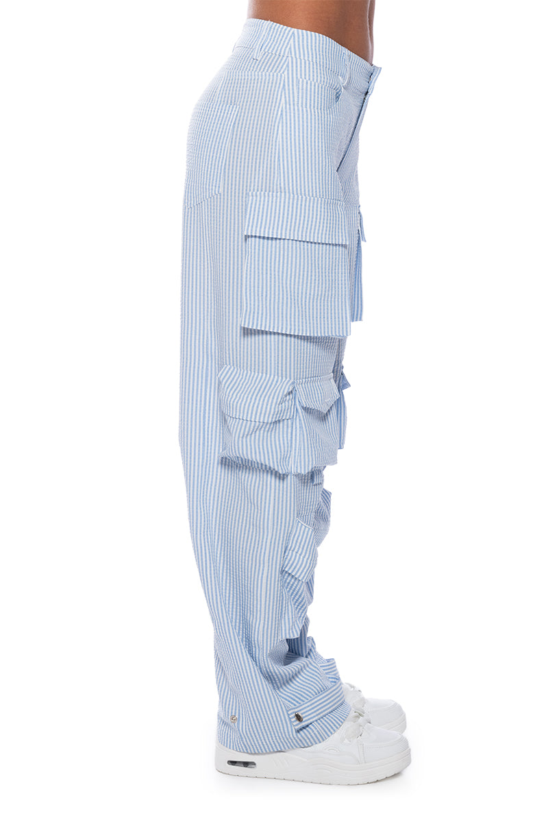 TOTO SEERSUCKER CARGO PANT