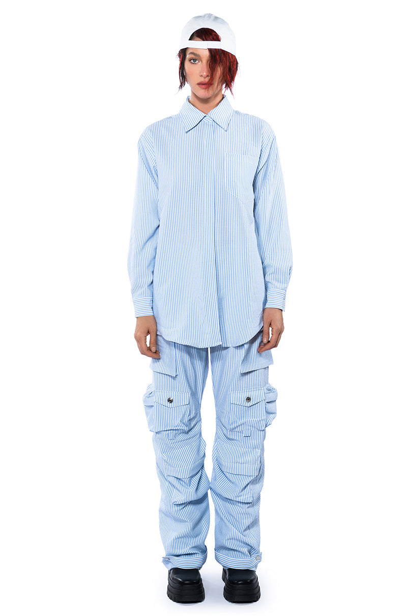 TOTO SEERSUCKER CARGO PANT