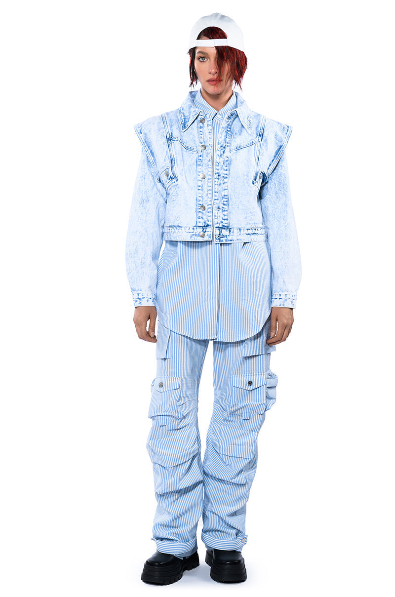 TOTO SEERSUCKER CARGO PANT