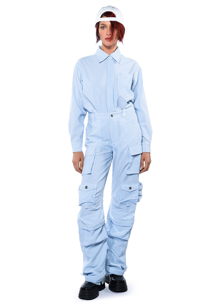 TOTO SEERSUCKER CARGO PANT