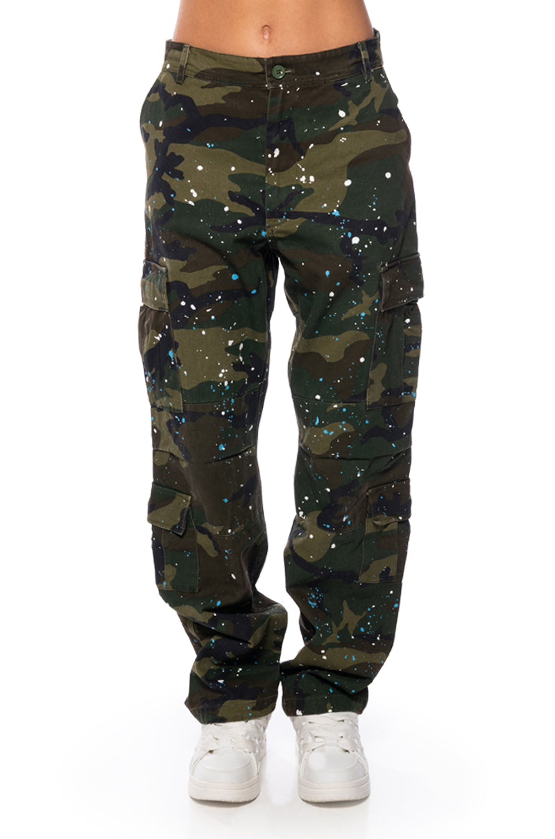 TRY ME PAINTED WIDE LEG CARGO