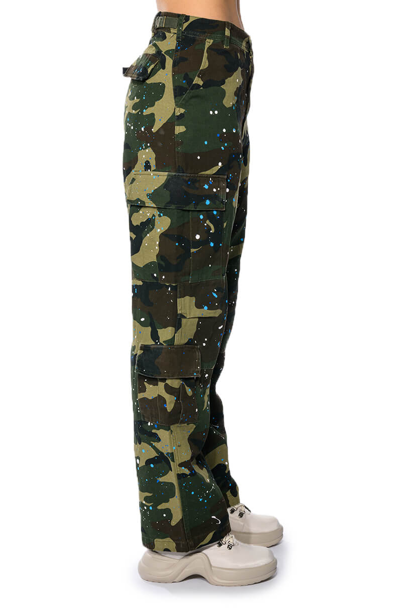 TRY ME PAINTED WIDE LEG CARGO