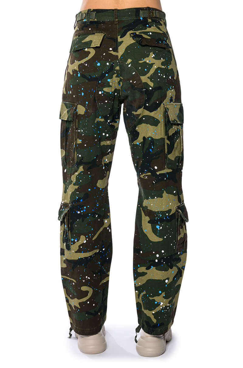 TRY ME PAINTED WIDE LEG CARGO