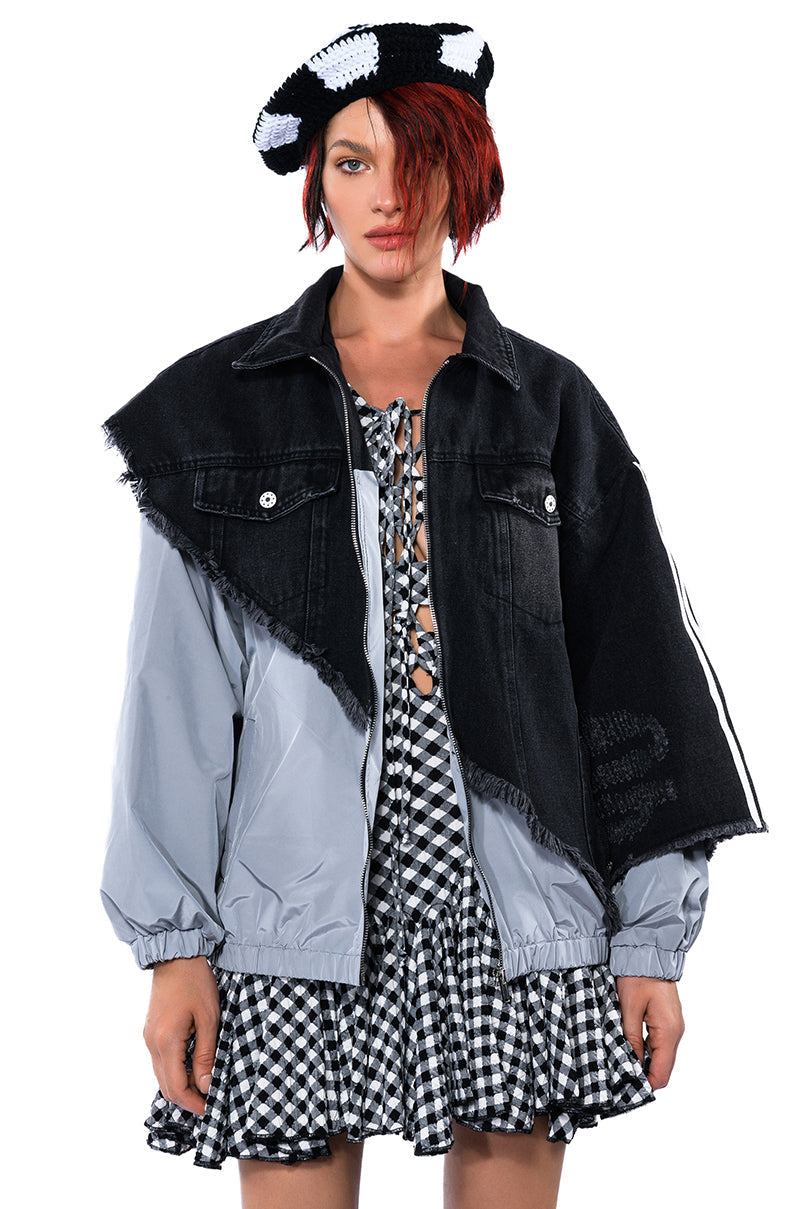UNDECIDED DENIM BOMBER JACKET
