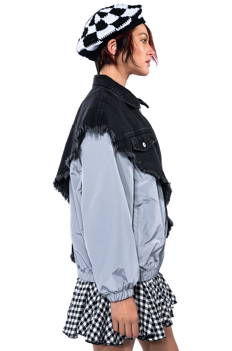 UNDECIDED DENIM BOMBER JACKET