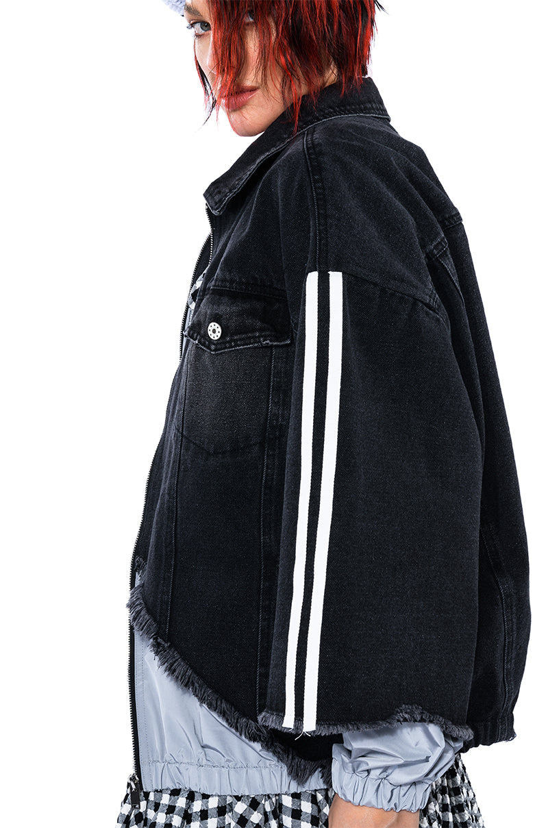 UNDECIDED DENIM BOMBER JACKET