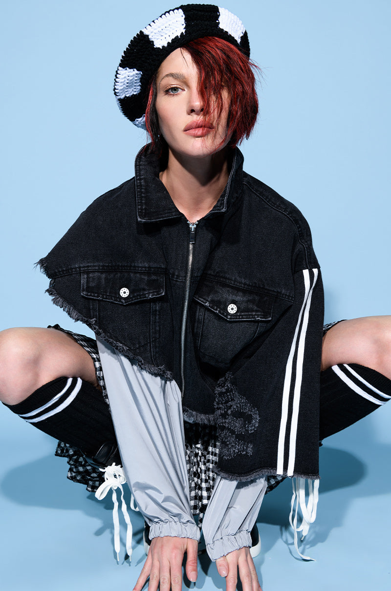 UNDECIDED DENIM BOMBER JACKET