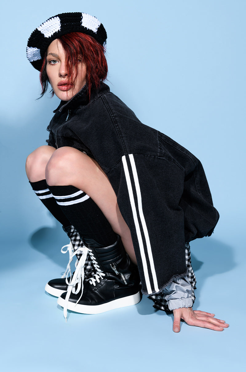 UNDECIDED DENIM BOMBER JACKET