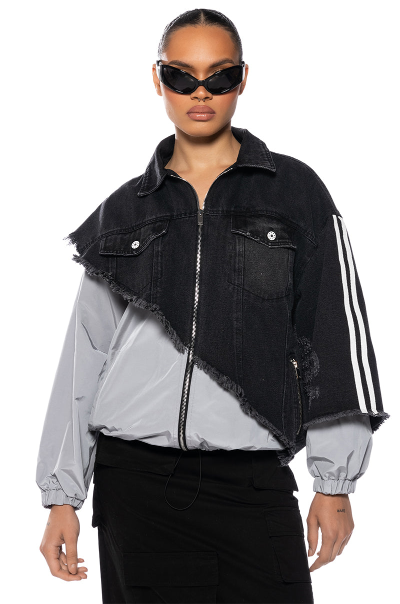 UNDECIDED DENIM BOMBER JACKET