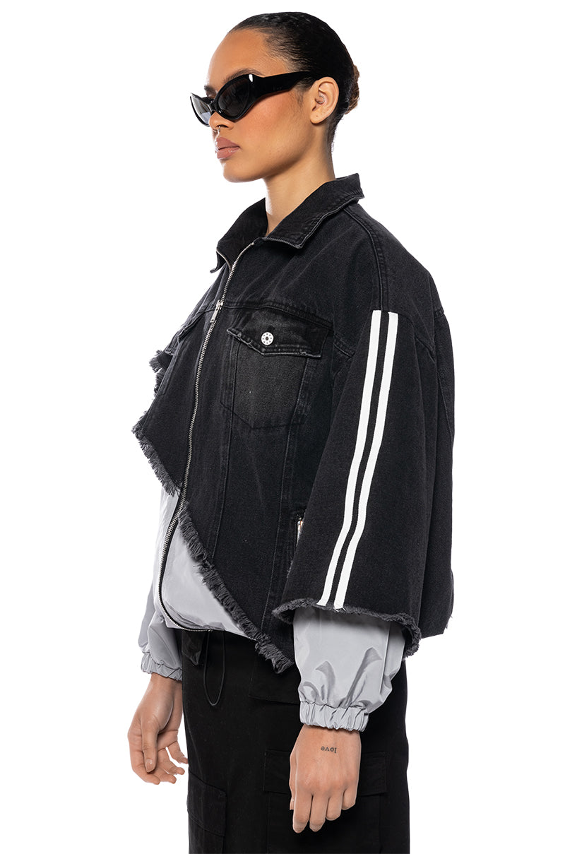 UNDECIDED DENIM BOMBER JACKET