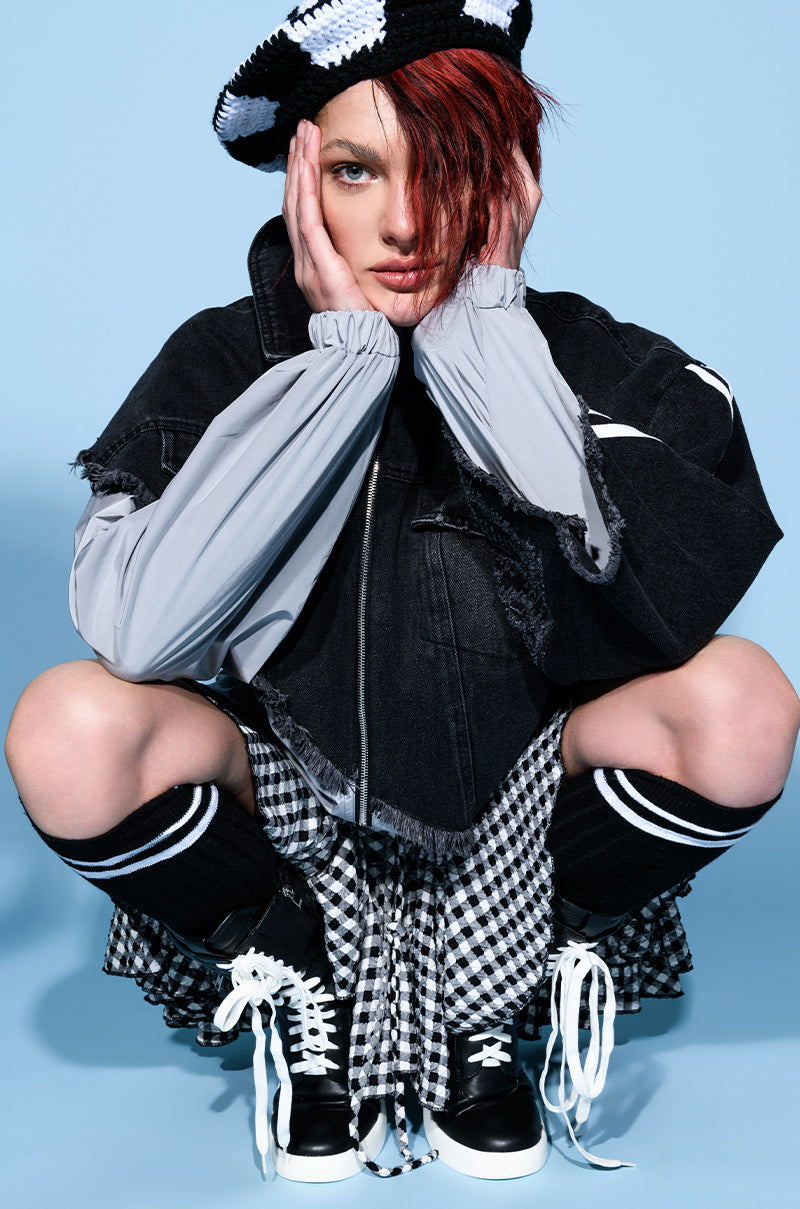 UNDECIDED DENIM BOMBER JACKET