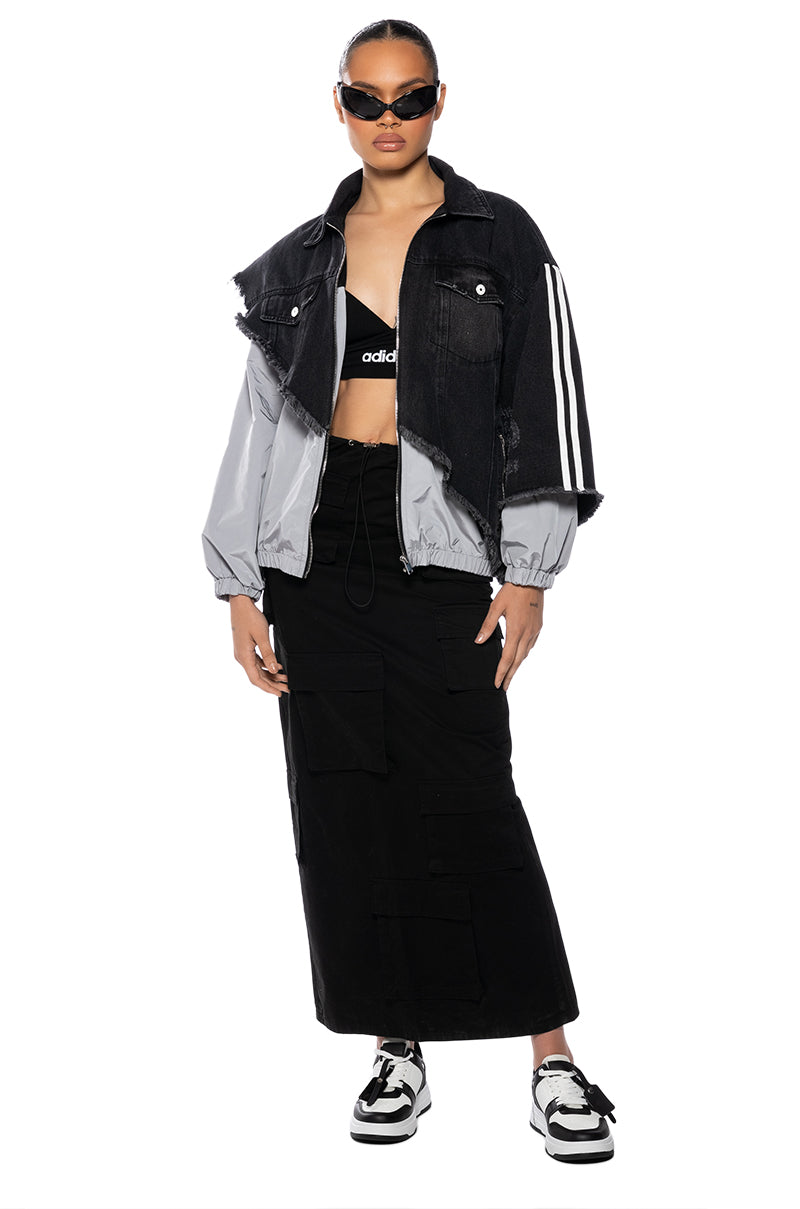 UNDECIDED DENIM BOMBER JACKET