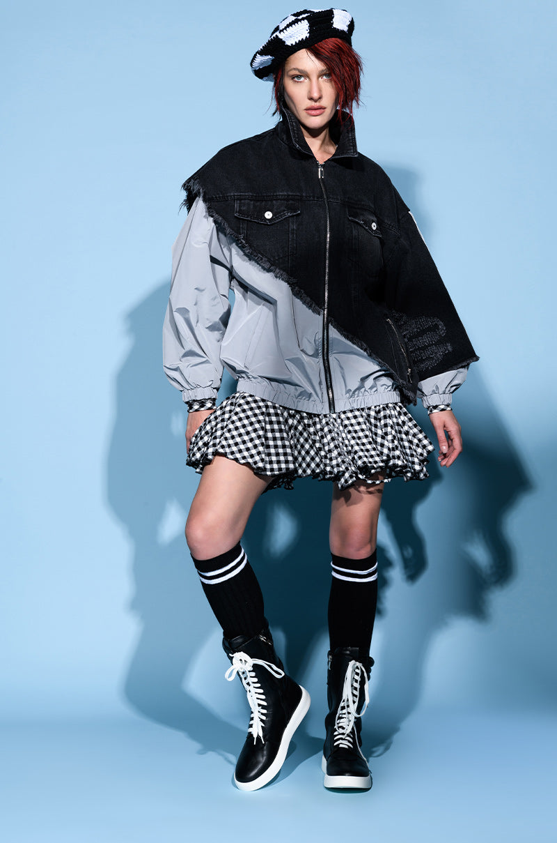 UNDECIDED DENIM BOMBER JACKET