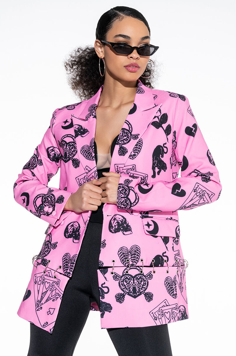VON LOUIS TATTED BLAZER