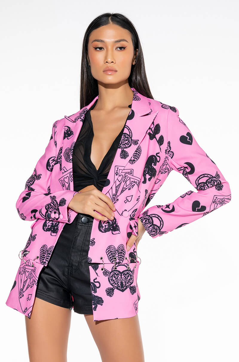 VON LOUIS TATTED BLAZER